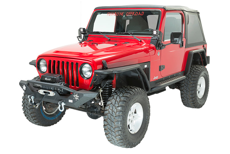Fishbone Offroad 1987-1995 YJ Wrangler Front Winch Bumper with LED's - Roof  Top Overland