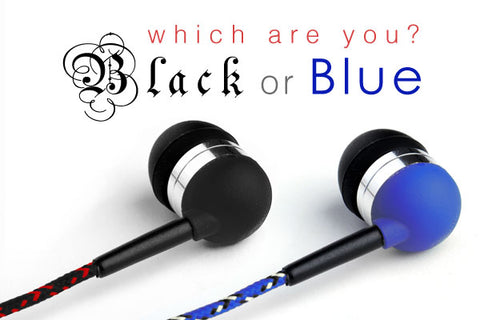 Black and Blue Earbuds