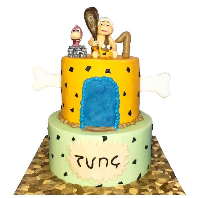 Flintstones Bam Bam Birthday Cake | 3D Organic Party Cakes London – Bal Cakery