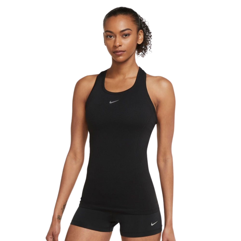 Nike WOMEN'S NIKE ONE LUXE DRI-FIT TANK BLACK/CLEAR
