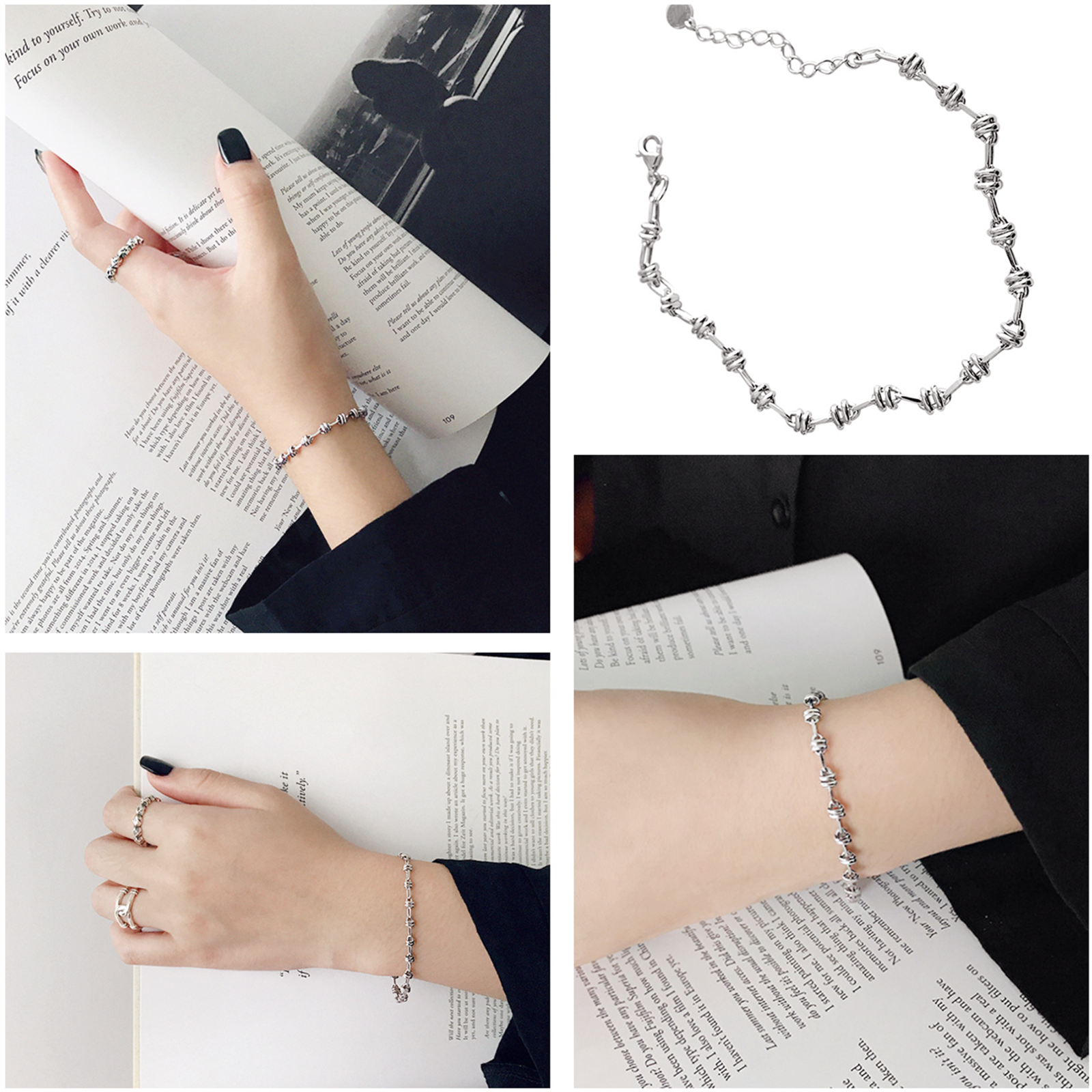 sterling-silver-solid-oval-link-rope-curb-adjustable-unisex-chain-bracelet