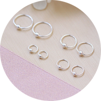 small bead hoop with no hinges