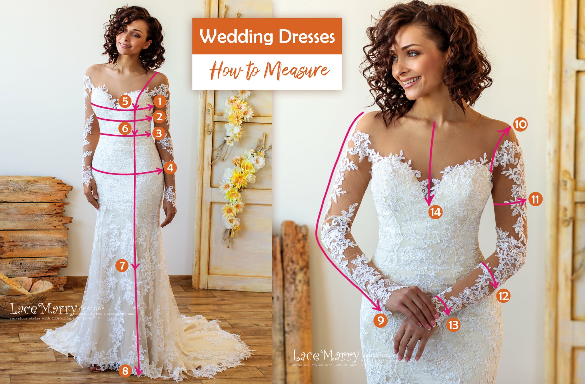 Wedding Dresses How to Measure Instructions