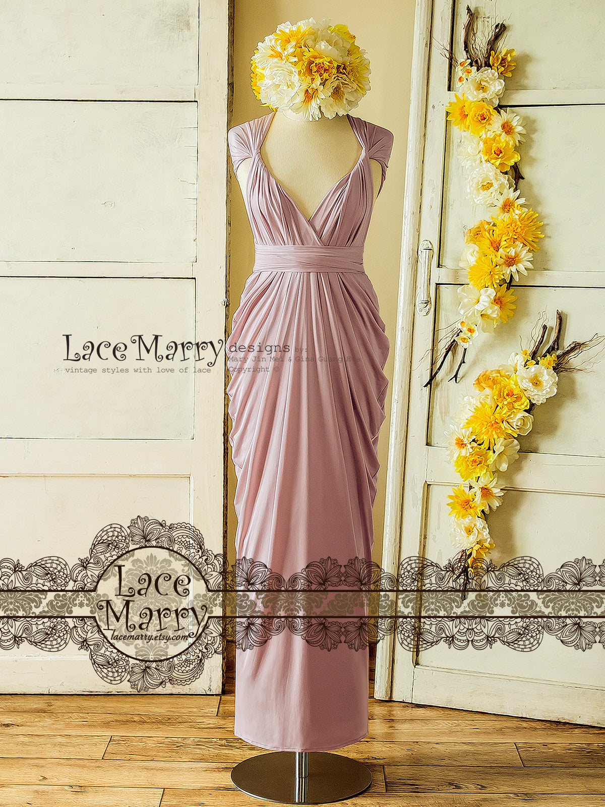 multiway pink bridesmaid dress