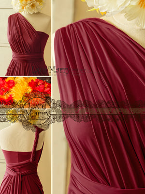 marsala red infinity dress