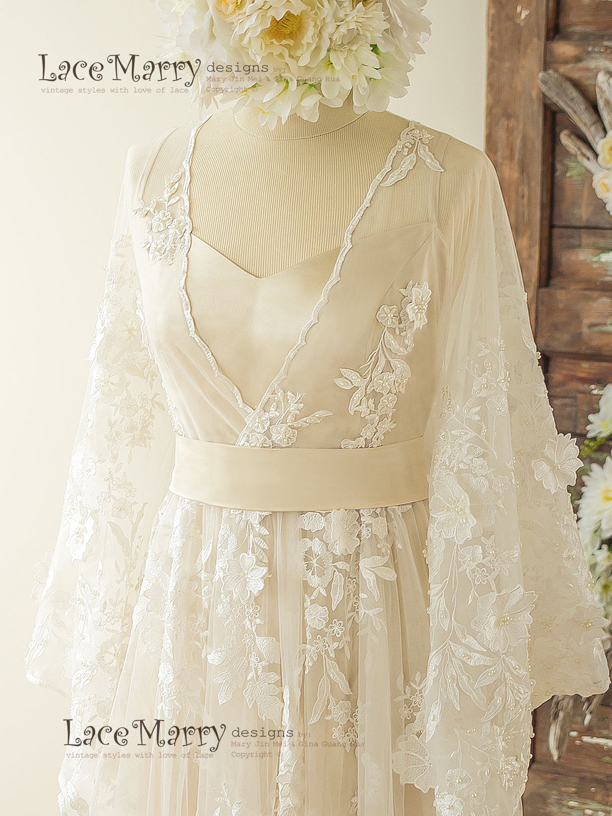 kaftan style wedding dress