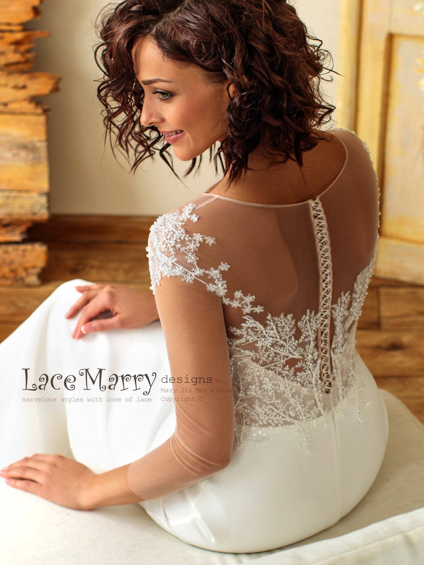 lace mary wedding dress