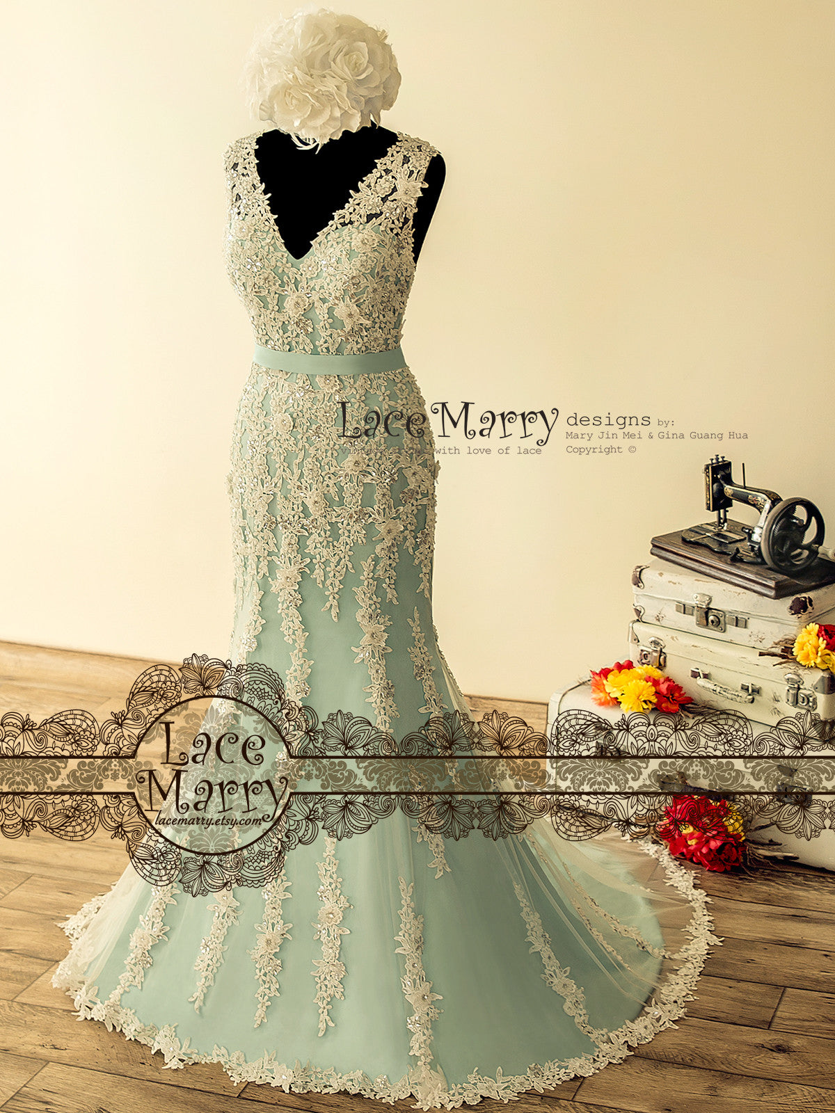 teal color wedding dresses