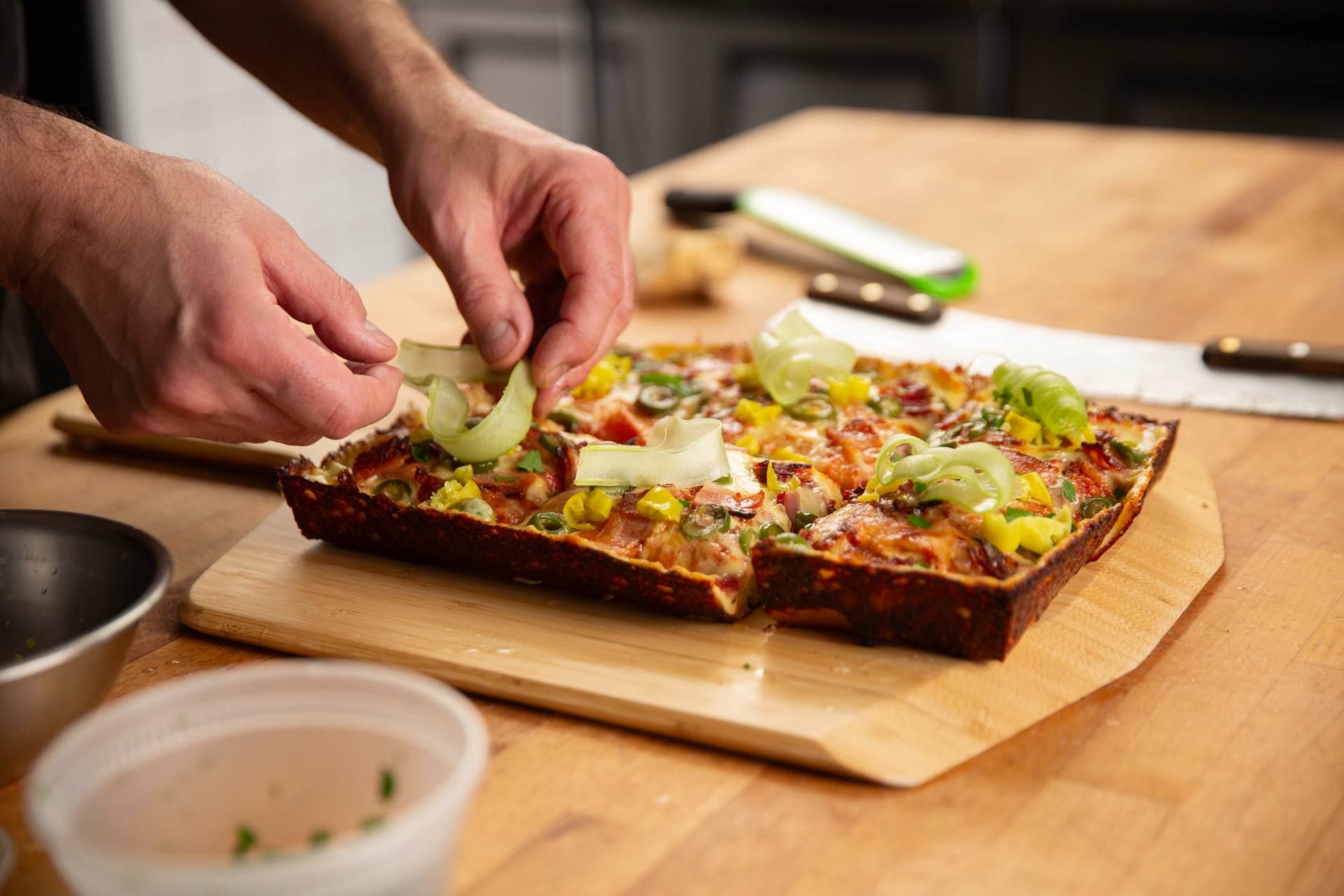 Canadian Detroit-style Pizza: Bloody Caesar by Slowhand Sourdough