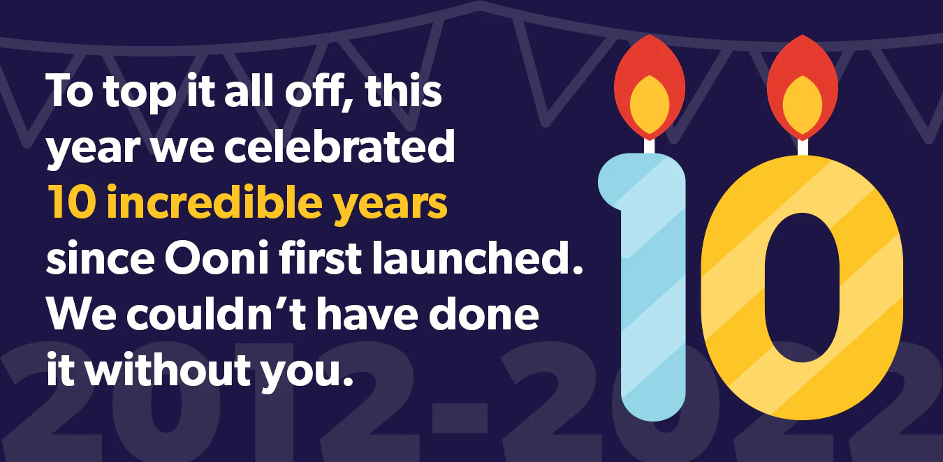 To top it all off, this year we celebrated 10 incredible years since Ooni first launched. We couldn’t have done it without you. 