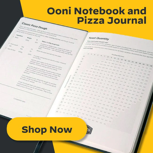 Ooni notebook and pizza journal