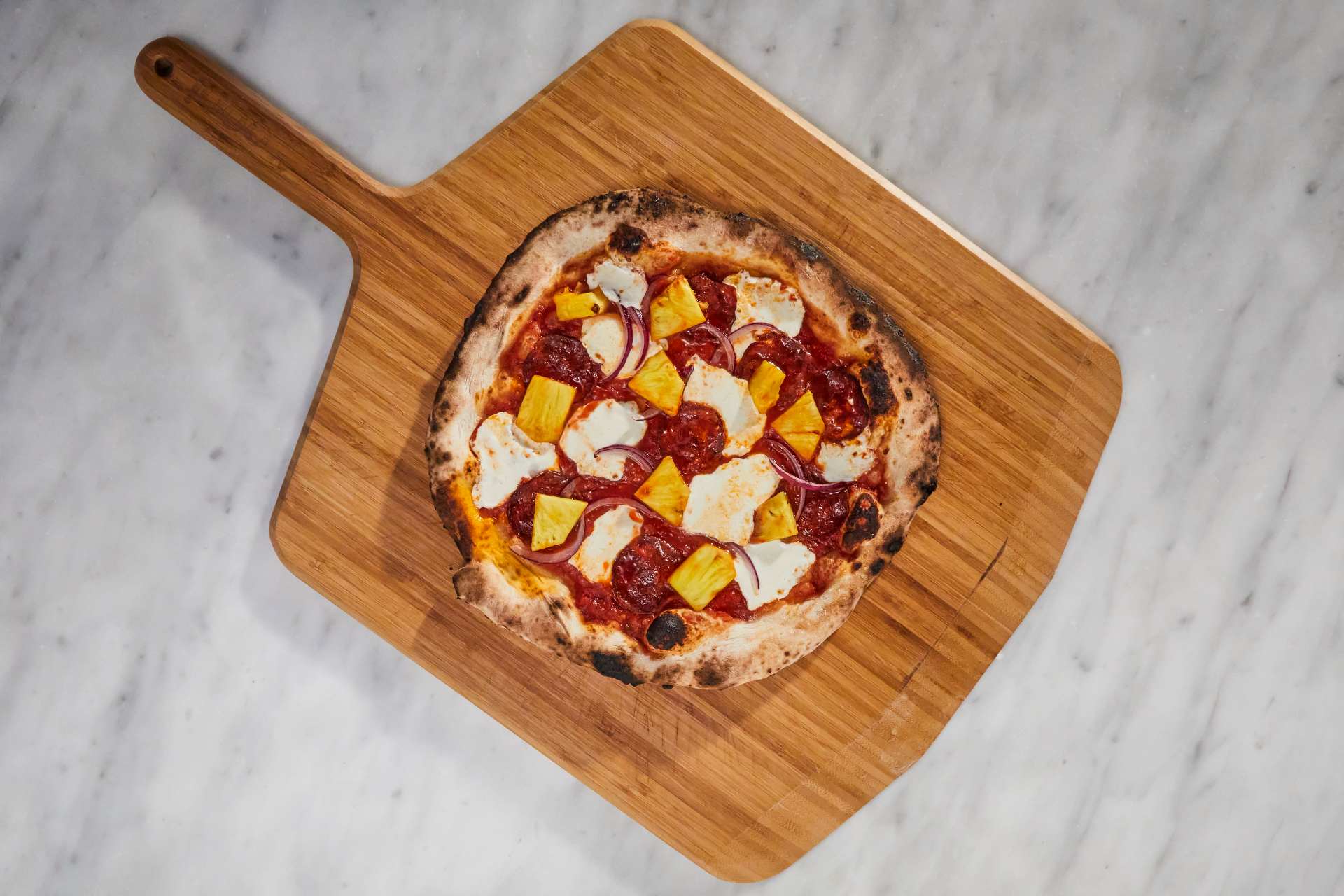 Pickled Pineapple and Chorizo Pizza