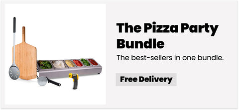 The Pizza Party Bundle of accessories. Includes a topping station.