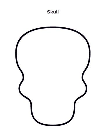 template for pizza dough skeleton skull