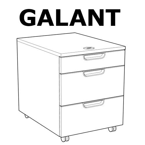 Ikea Galant 3 Drawer Chest Replacement Parts Furnitureparts Com