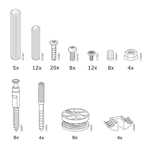 Ikea Malm Bed Frame High Bed Replacement Parts Furnitureparts Com