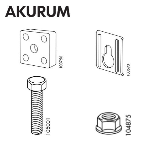 Ikea Akurum Suspension Rail Set Furnitureparts Com