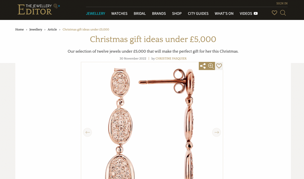 Image of Augustine Jewels Rose Gold Diamond Pavé Drop Earrings