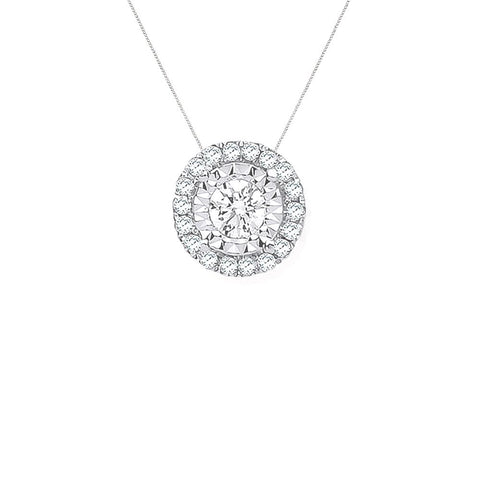 Diamond Halo Pendant by Augustine Jewels