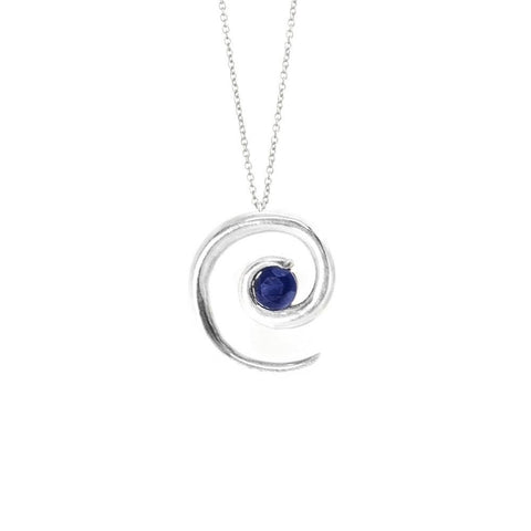 Silver Sapphire necklace