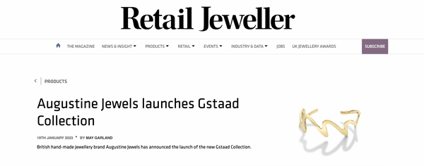 Augustine Jewels Feature in The Retail Jeweller