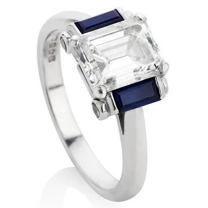 Diamond and Sapphire Ring by Augustine Jewels