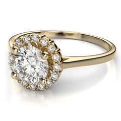 Yellow Gold Diamond Engagement Ring by Augustine Jewels