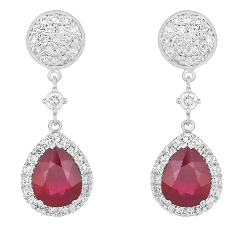 Ruby and Diamond earrings