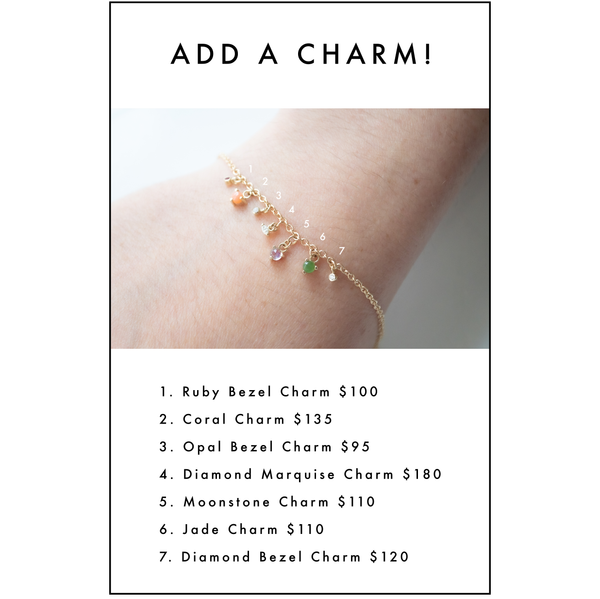 Add a gemstone charm to your welded bracelet!