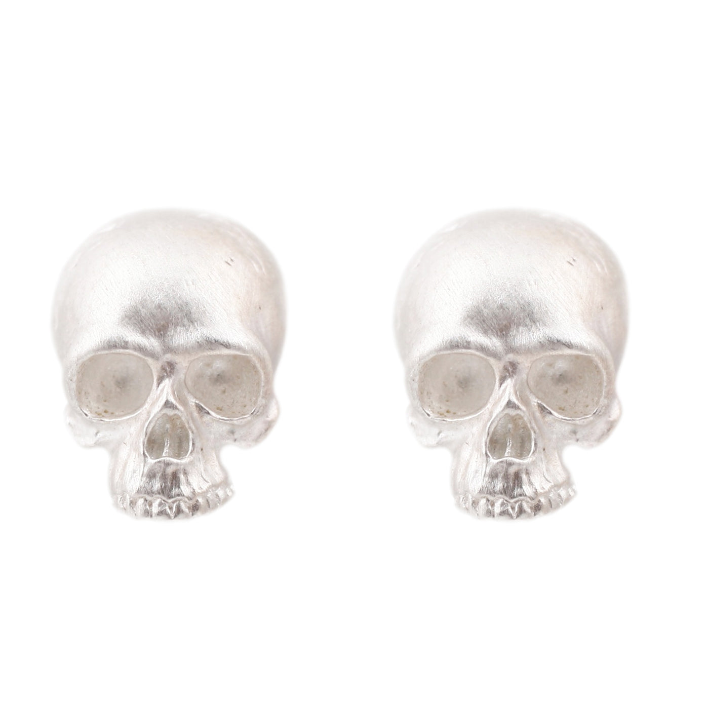 silver skull earrings