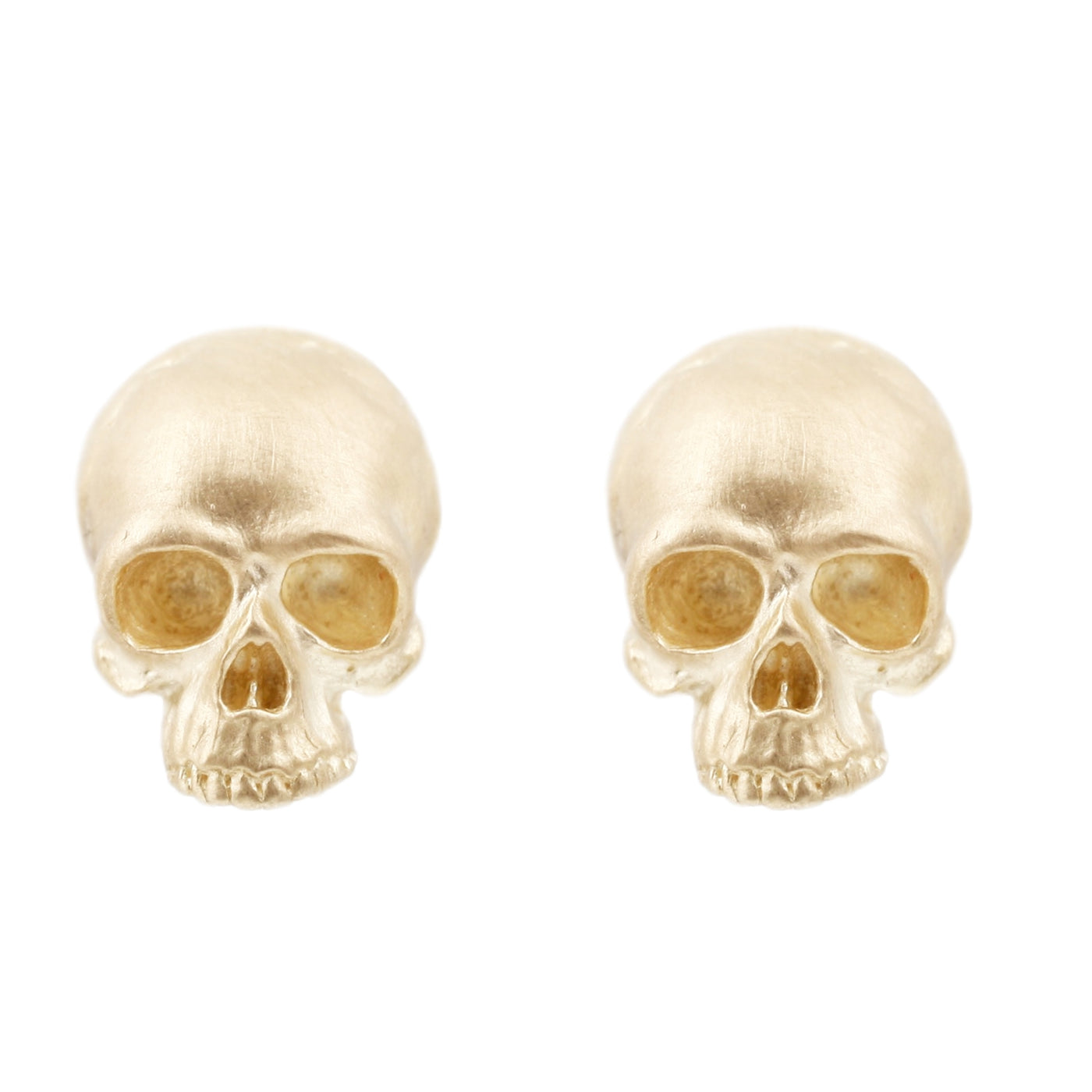 gold skull earrings