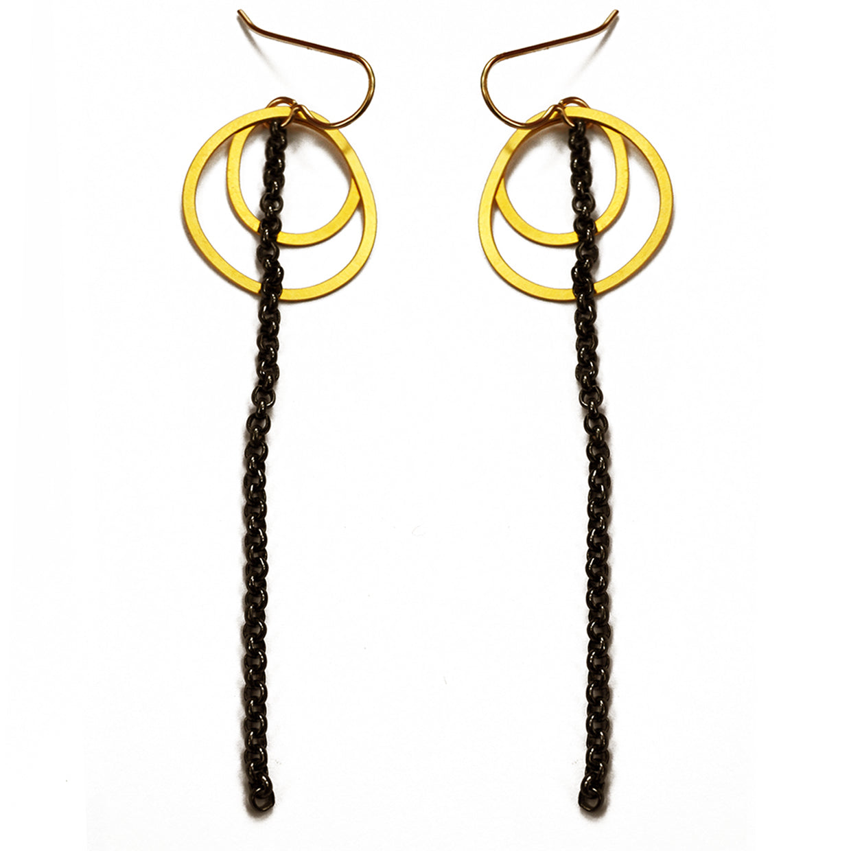 Daphne Olive Double Circle Earrings