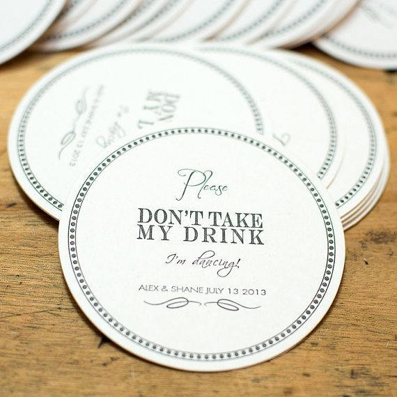 personalized wedding coasters