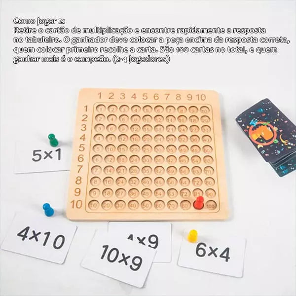 Jogo de tabuleiro matemática de multiplicação – Matemática Divertida –  Dealbox Brasil