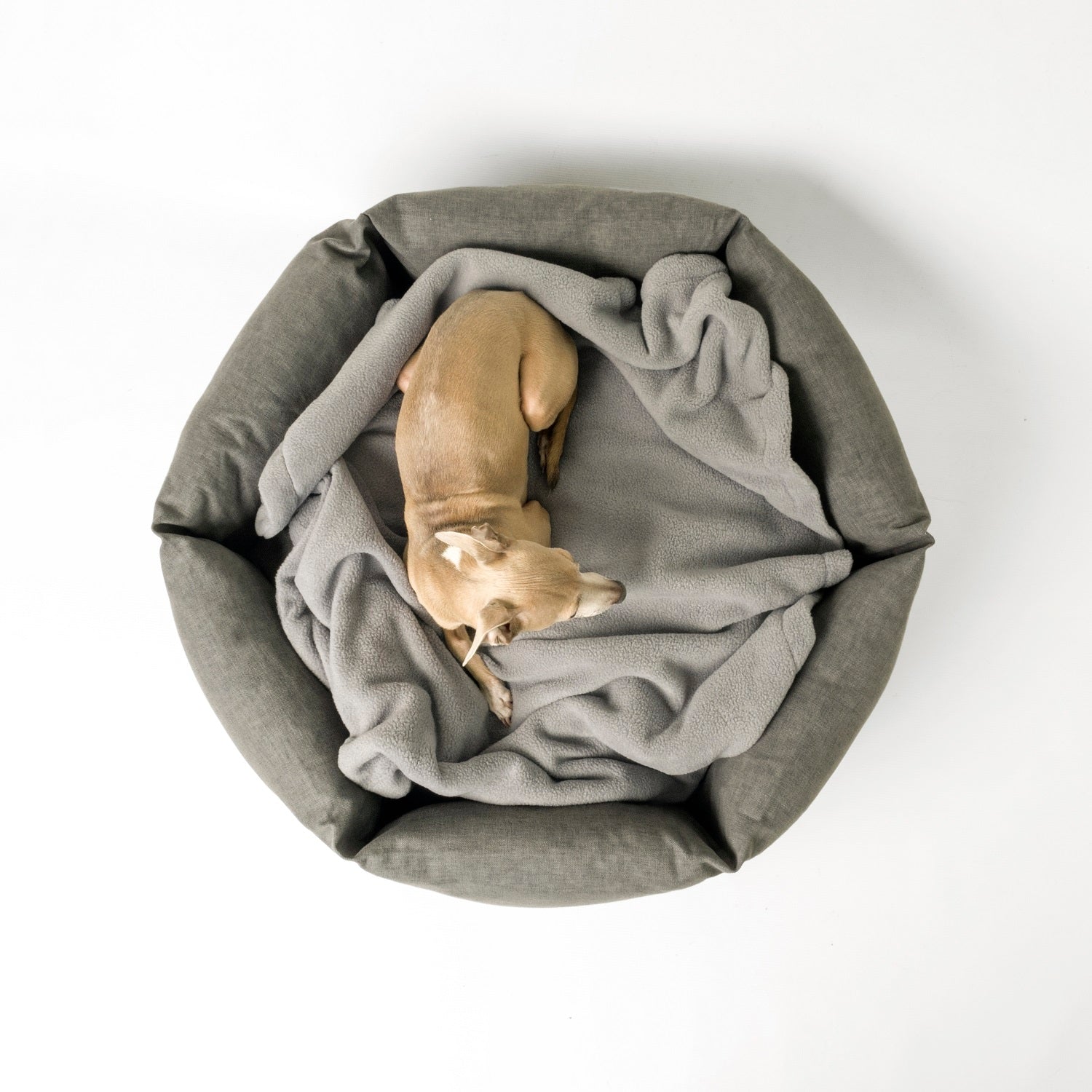 Ducky Donut Dog Bed with Double Fleece Blanket