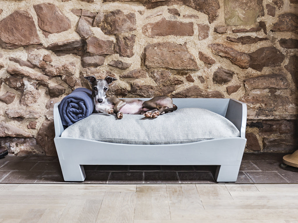 Charley Chau Raised wooden Dog Bed