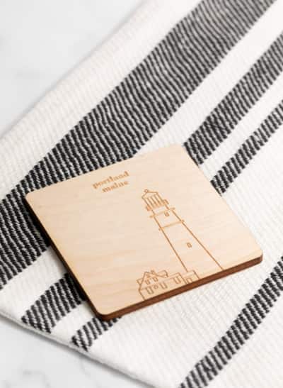 Neighborwoods Portland, Maine coaster custom gift example