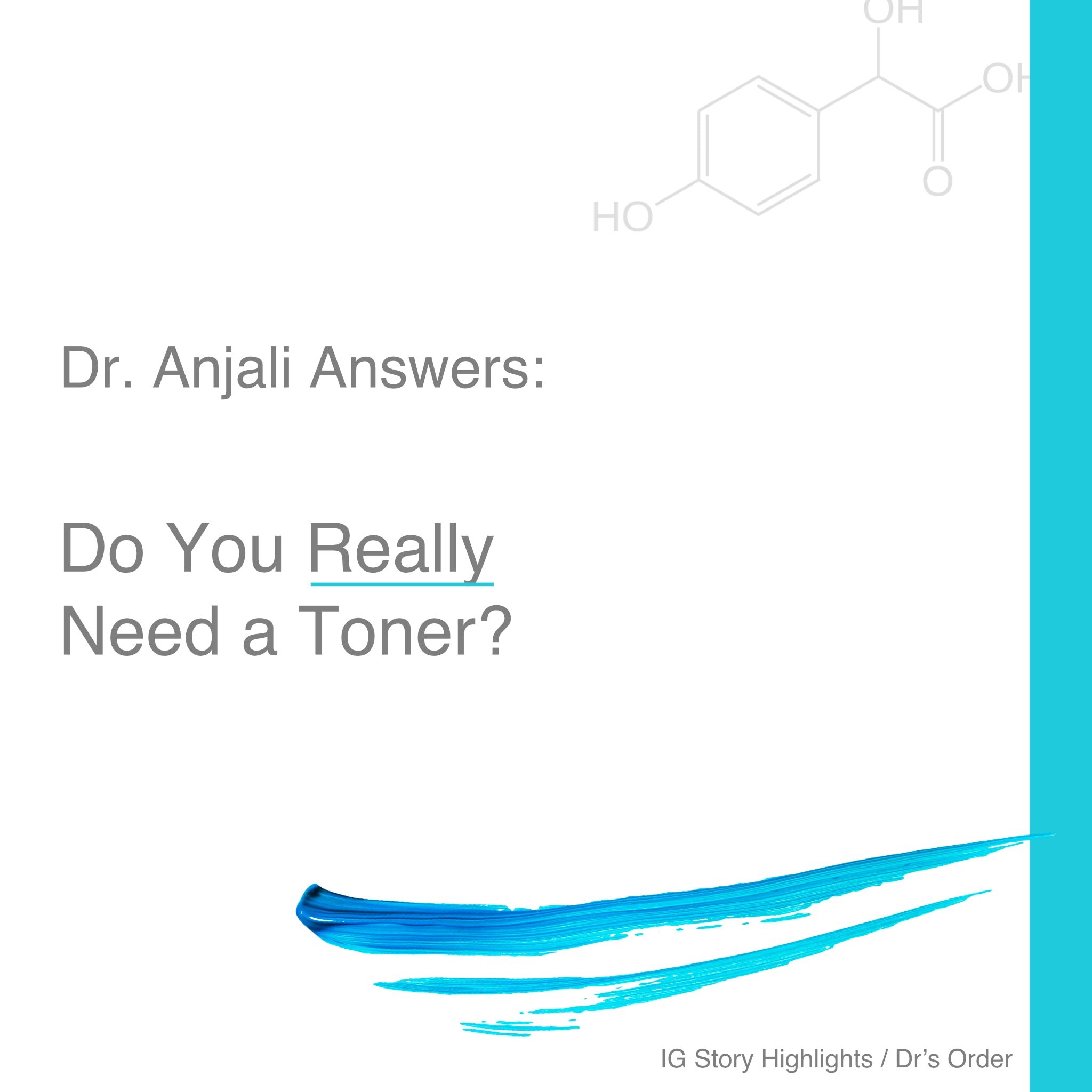 Do You Really Need a Toner? Dermatologist Dr. Anjali answers IGTV
