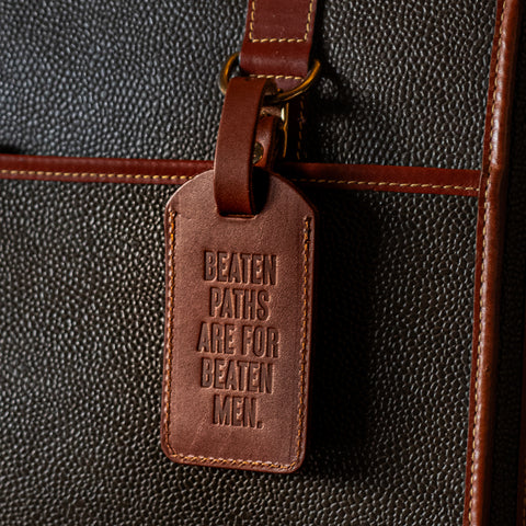 Captain Fawcett’s Limited Edition Monogrammed Leather Luggage Tag