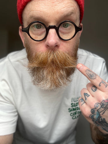 David Hill user of Captain Fawcett Moustache Wax