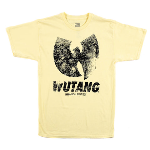 W Distressed Tee in Pale Yellow