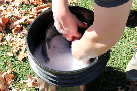 Washing GeoPot Fabric Pot