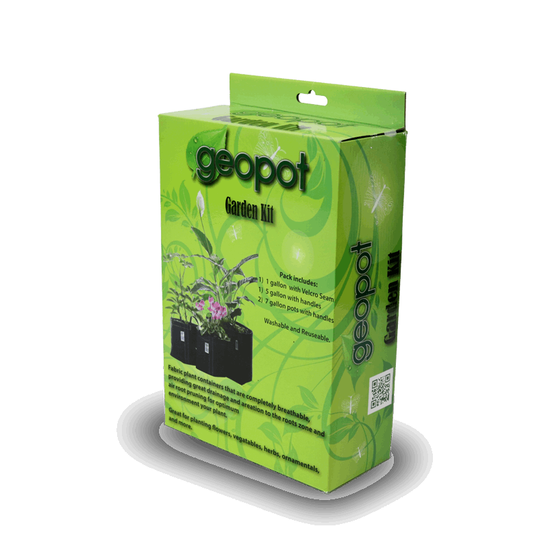 GeoPot Fabric Pot with Velcro - Tan 2 Gallon - 8.5 Diameter x 7.5 Height
