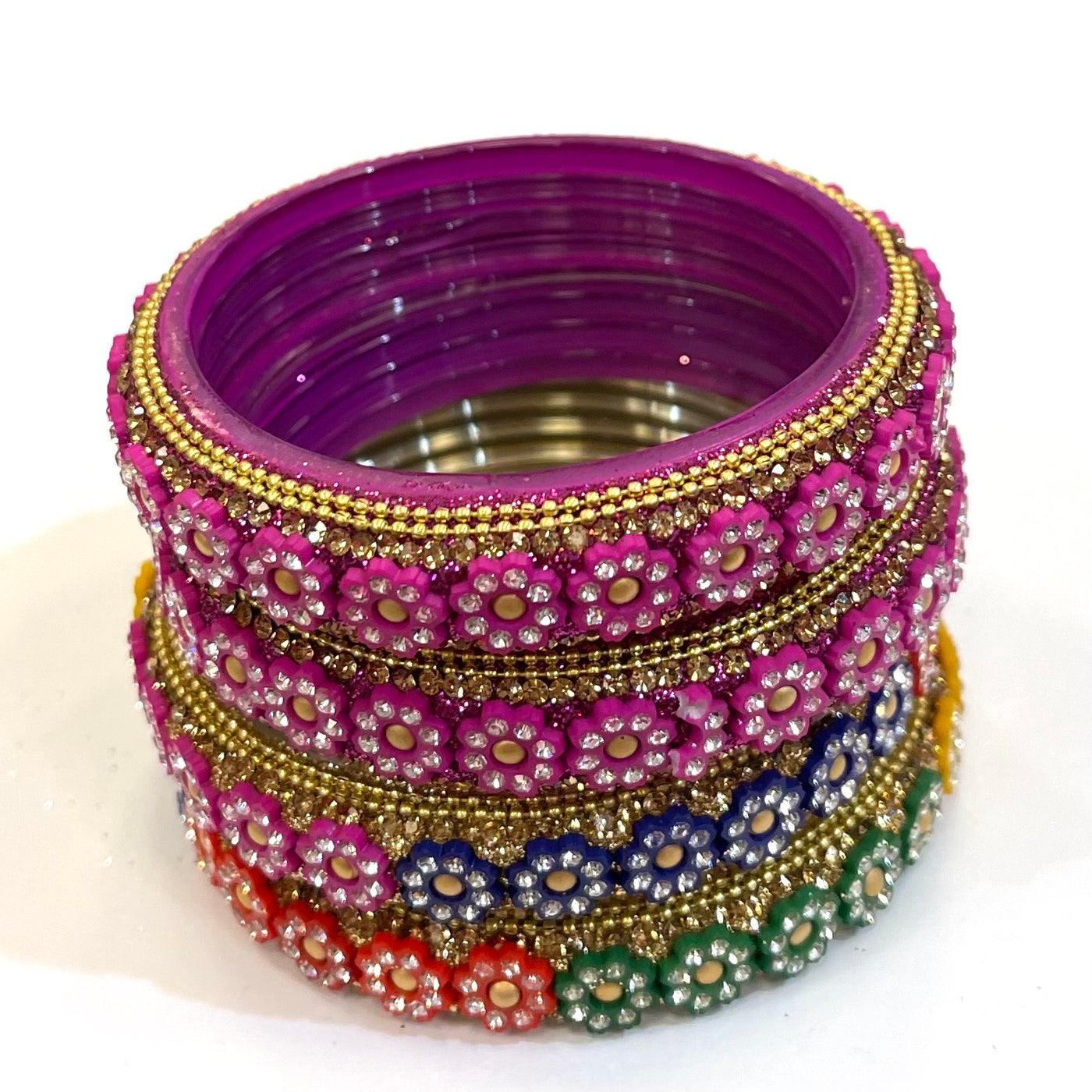 Buy JDZ COLLECTION Indian Bollywood Traditional Glass Bangles Set Churi  Multi Color Bangle Bracelet for Women Jewelry Bangles Online at  desertcartINDIA