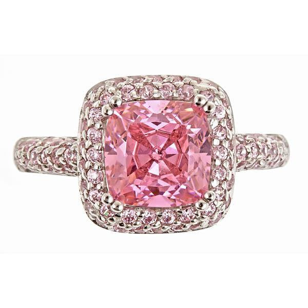 Inexpensive pink diamond engagement rings