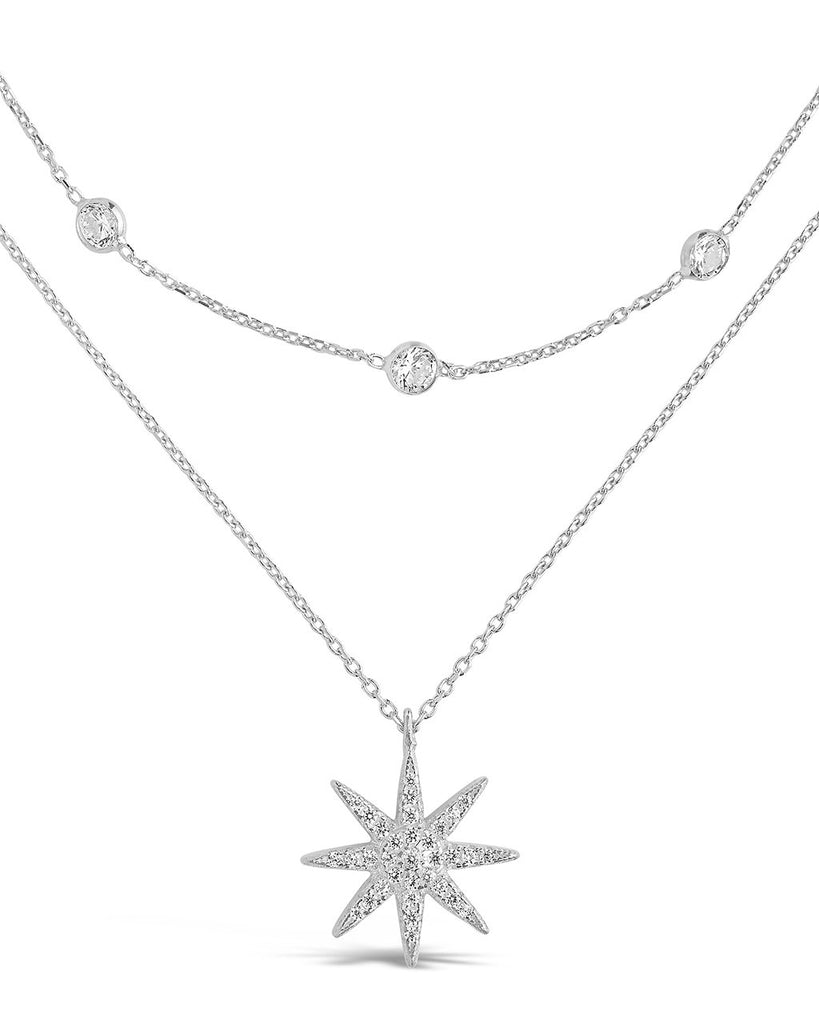 Layered Burst Pendant Necklace – Sterling Forever