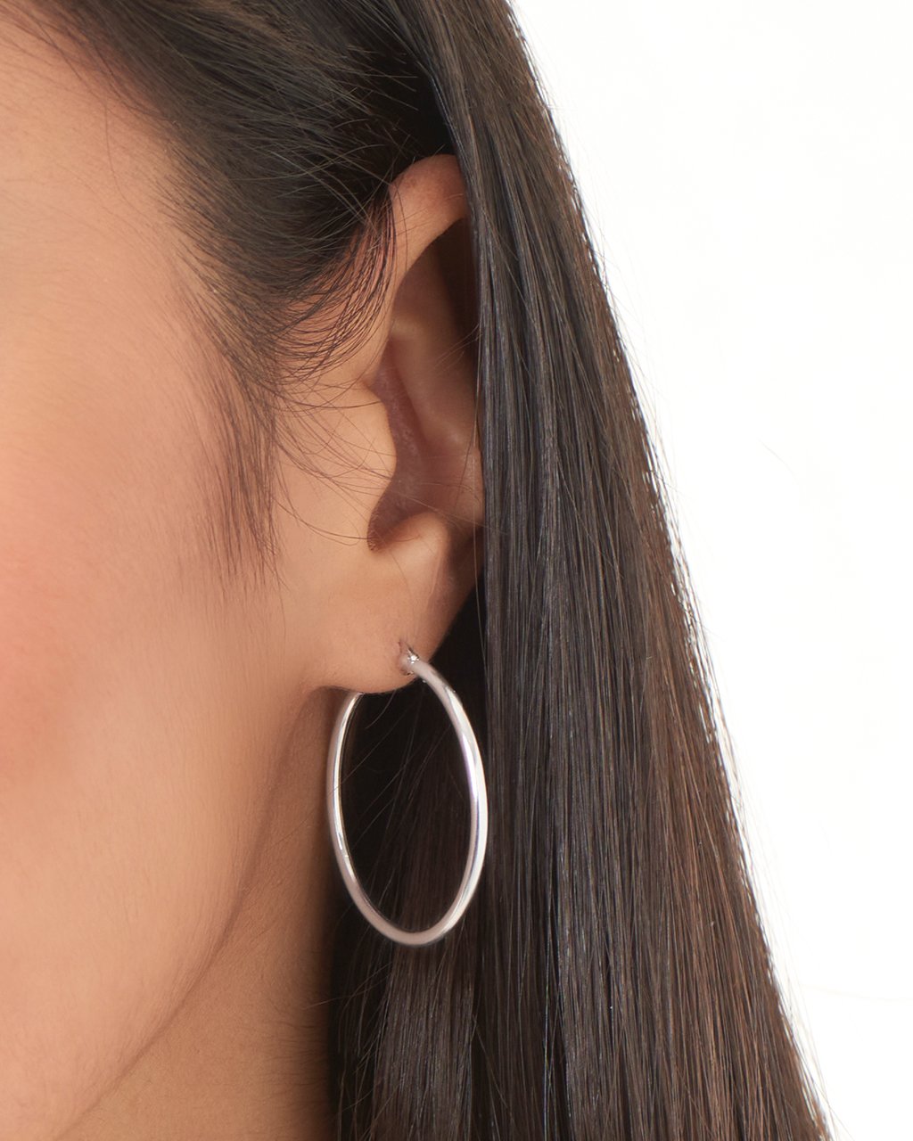 gold over silver hoop earrings