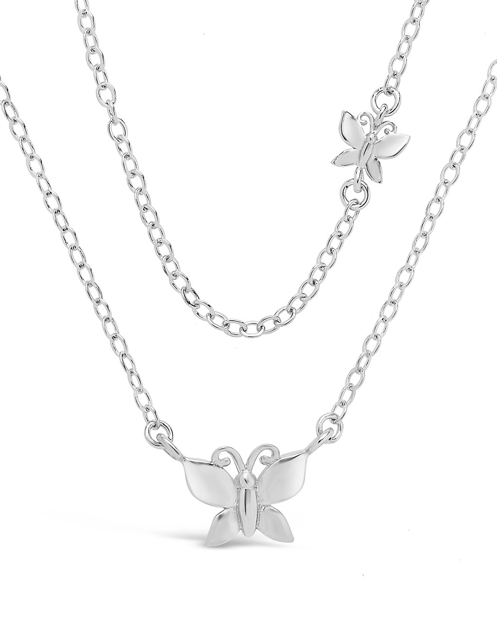 Download Butterfly Layered Necklace Sterling Forever