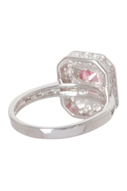 Sterling Silver Pink CZ Legacy Ring - Sterling Forever