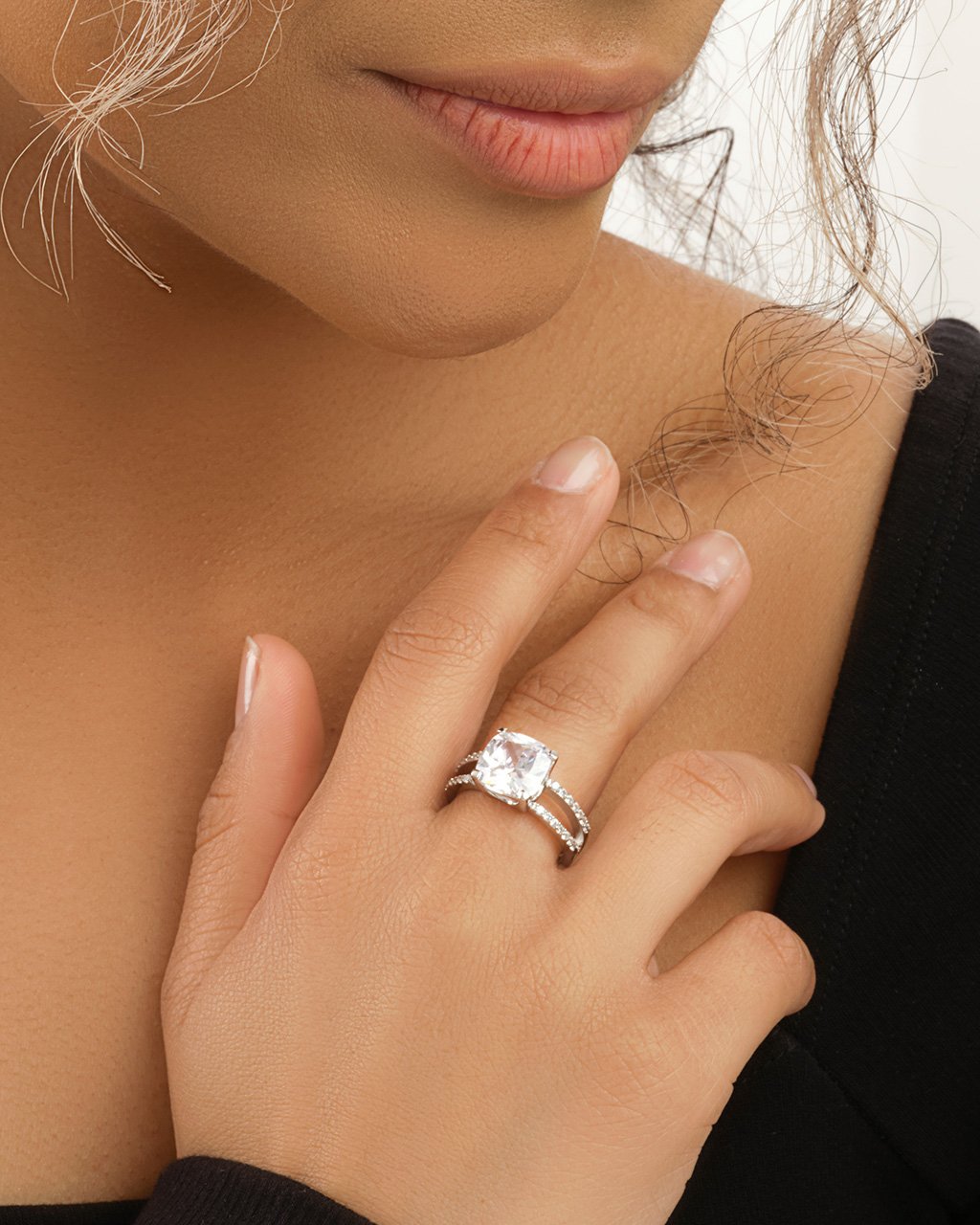 Trendy High Quality Luxury Big Stone Wedding Rings For Women Fanta Crystal  Cubic Zirconia Engagement Ring